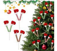 Mppchhn Jambes de Lutins pour Sapin de Noël - Ornements d'arbre de Noël avec Pattes d'Elfes - Accessoire Ambiance Fêtée pour Chambre Meuble Salon Porte Couronne Événement Mariage