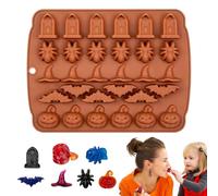Mppchhn Moules En Silicone Halloween | Moule Crâne Fête de la Toussaint - Moules en Silicone Réutilisables Antiadhésif Démoulage Facile pour Bonbons Chocolat Gelées Confiserie Créations Halloween