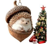 Mppchhn Ornements en forme de gland pour sapin de Noël | Pendentif animal endormi 2D - Ornements à suspendre en acrylique pour lieu de travail, salle de bain, cuisine, entrée, appartement