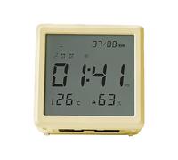 Mppchhn Réveil Enfant,Réveil Digital pour avec Lumière,Thermomètre Hygromètre Calendrier pour Bébé Adulte Sénior | pour Chambres Pièce Salle De Classe Nursery Bébé Et Adolescent Adultes