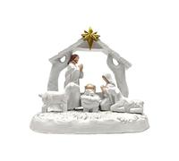 Mppchhn Scène De La Nativité De Noël,Figurines en Résine De La Naissance De Jésus - Figurines De La Crèche Décoration De Fêtes | pour Chambre Salon Bureau Église École Cadeaux De Fête Famille