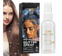 Mppchhn Spray Corporel Pailleté | Poudre à Paillettes Brillante pour Corps et Cheveux - Accessoires en Poudre Libre Longue Tenue pour Bal et Tenues Décolleté Halloween Noël Festival Fête et Concert