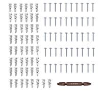 Mppchhn Vis Pour Cloison Sèche | 50 Pièces Clous Pour Meubles Avec 50 Éléments De Fixation - Ensemble de Vis en Métal,Pour Bois De Plâtre Mur Creux Panneau Salle De Bain Cuisine Cadre Photo