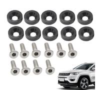 Mppchhn Vis Pour d'Immatriculation Automobile,Écrous De Sécurité Pour Auto - Antivol M6 À Rondelle Pour Fixation Arrière Camping-Car Camionnette Moto