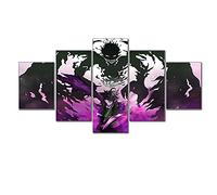 MPPSU Affiche D'Anime Japonais Asta Black-Clover-Figure Tableaux, Posters et Arts Décoratifs Tableau Cuisine Decoration Murale Salon Moderne Impressions Sur Toile Intissee 5 Pièces Avec Cadre