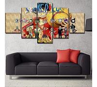 MPPSU Affiche De Personnage D'Anime One Piece Tableaux, Posters et Arts Décoratifs Tableau Cuisine Decoration Murale Salon Moderne Impressions Sur Toile Intissee 5 Pièces Avec Cadre