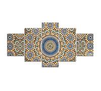 MPPSU Culture Marocaine-Islam-Affiche Tableaux, Posters et Arts Décoratifs Tableau Cuisine Decoration Murale Salon Moderne Impressions Sur Toile Intissee 5 Pièces Avec Cadre 150x80cm