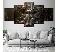 MPPSU Power-Armor-Fallout Tableaux, Posters et Arts Décoratifs Tableau Cuisine Decoration Murale Salon Moderne Impressions Sur Toile Intissee 5 Pièces Avec Cadre 100x50cm