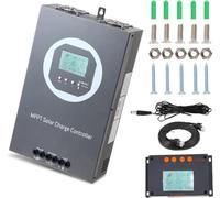 MPPT 100A Controleur de Charge Solaire 12V 24V 36V 48V Régulateur de batterie automatique PV 150 V avec Sonde Température et écran LCD pour au Plomb et au Lithium Batteries