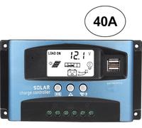 MPPT 40A Solar Ladungscontroller Dual USB LCD Display 12V 24 V