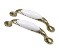 Mprofi MT® 10 Pièces | Poignée de Meuble pour Armoires de Cuisine | Espacement des Trous 96mm | Poignées pour Armoires de Cuisine, Commodes, Placards et Tiroirs Poignées de Tiroir | Couleur Dorée