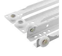 Mprofi MT® 2 Pièces, 1 Paire | Coulisse Tiroir | Glissiere Pour Tiroir | L:250mm | Rail Tiroir Coulissant | Rail Coulissant | Acier Galvanisé Coulisse à Sortie Partielle | Blanc