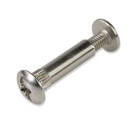 Mprofi MT® 50 Pièces | Vis d'assemblage Meubles M6 x 31-40mm | Connecteur d'armoire | Vis Assemblage Meuble Pour Poignées de Porte, Panneaux en Bois, Armoires | Acier Nickelé