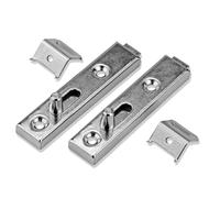 Mprofi MT® Verrous de Meuble en Métal - 70x15mm - Loquet Coulissant pour Portes à Visser, Bain, Cuisine - Verrous Coulissants pour Animaux de Compagnie avec Coin de Fermeture - Finition Nickelée
