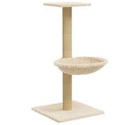 171588 vidaXL Arbre à chat avec griffoir en sisal Crème 74 cm