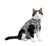 MPS Medical Pet Shirt pour Chats, Imprimé Zèbre, XXXXS