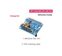 MPS2242-POE B para 5 PCIE NVME SSD 2242 HAT com POE Power 5V 4.5A Suporte 2242/2230