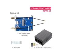 MPW7AC para 5 PCIE M.2 Módulo E-Key WiFi7 com Case BE200 Suporte TPU,WiF6E AX210, Adaptador AX200