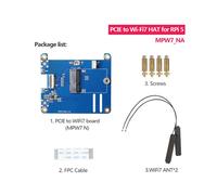 MPW7NA para 5 PCIE M.2 Módulo E-Key WiFi7 + 2 X Antena BE200 Suporte TPU, WiF6E AX210, Adaptador AX200