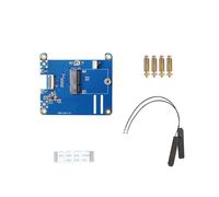 MPW7NA pour Raspberry Pi 5 PCIE Vers M.2 E-Key WiFi7 Module + 2 X Antenne BE200 Prise en Charge TPU, WiF6E AX210, Adaptateur AX200