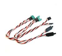 MPX6 Painless Wing Fuse Wire Harnesses MPX 6Pin Golden Plated Connector 2 Multi-WiresFor RC Model Glider Airplanes(RX 15cm Wing 30cm)