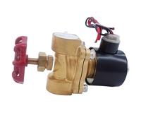 MPYJDTOI 2 Way Air Gas Water Copper Solenoid Valve with Manual Emergency Switch G1/2 3/4" inch Normally Close Full Brass Coil(3/4",DC12V)