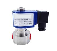 MPYJDTOI 300bar 36MPa 2 Way Water High Pressure Solenoid Valve 1/8" 1/4" 220V 24V Orifice 1mm N.C GSPG SS304 Large Flow(1/4",Orifice 1.5MM_DC24V)