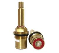 MPYJDTOI Cartouche en Laiton à Double Dents, 1/4 Tour G1/2, Accessoires, Interrupteur de Robinet Chaud et Froid, Noyau de Valve en céramique, Noyau de Valve de Robinet à Double poignée(88mm Height)