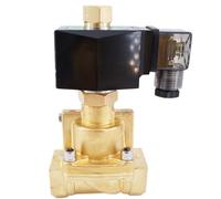 MPYJDTOI Normally Open 16bar Brass High Temperature Steam 2 Way Water Solenoid Electric air Valve 1 inch 24V DC Orifice 25mm PTFE(DC12V)