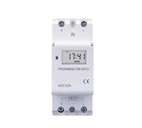 MPYJDTOI Type Rail DIN 2 Fils Hebdomadaire 7 Jours Programmable Numérique Time Switch Relais Minuterie Contrôle AC 220V 230V 12V 24V 48V 16A(15A,110V AC DC)