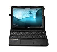 MQ Étui avec Clavier Français AZERTY pour Huawei MediaPad T5 10.1 LTE/WiFi | Housse avec Clavier Bluetooth et Pavé Tactile Intégré
