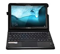 MQ Étui clavier Bluetooth avec pavé tactile multifonction pour Huawei MediaPad T5 10.1 LTE | Étui avec clavier pour Huawei MediaPad T5 10.1 WiFi | Clavier QWERTZ allemand