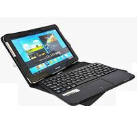 MQ pour Galaxy Note 10.1 - Etui avec clavier Bluetooth et pavé tactile multifonctionnel, Clavier français (AZERTY) pour Samsung Galaxy Note 10.1 | Housse avec clavier et pavé tactile pour Galaxy Note 10.1 GT-N8000, Galaxy Note 10.1 Wi-Fi GT-N8010, Galaxy Note 10.1 4G LTE GT-N8020 | Pochette avec clavier français (AZERTY) et pavé tactile intégré multifonctionnel | Noir