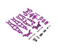 MQAIBENG Pièces De Mise À Niveau Complètes en Aluminium Et Métal, Adaptées À MJX Hyper Go 16207 H16PL M162 M163 1/16 RC, Accessoires De Rechange for Buggy Tout-Terrain(Purple)