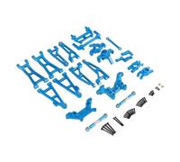 MQAIBENG Pièces De Mise À Niveau Complètes en Aluminium Et Métal, Adaptées À MJX Hyper Go 16207 H16PL M162 M163 1/16 RC, Accessoires De Rechange for Buggy Tout-Terrain(Blau)