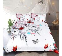 MQBHJI Housse De Couette 240 X 260 cm - Parure De Lit Adulte 3D Attrape-Rêves Papillon Housse De Couette 2 Personnes en Microfibre avec Fermeture Éclair, avec 2 Taies d'oreiller 50x75 cm