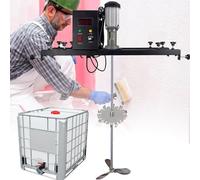MQDLJSE Agitateur pneumatique pour conteneur IBC, mélangeur pneumatique pour cuve de 1 Tonne, mélangeur de Peinture, hélice Repliable, avec Support de Suspension, Vitesse à Vide : 0-3000 t