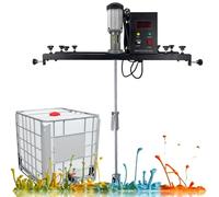 MQDLJSE Agitateur pneumatique pour conteneur IBC, mélangeur pneumatique pour cuve de 1 Tonne, mélangeur de Peinture, hélice Repliable, avec Support de Suspension, Vitesse à Vide : 0-3000 t