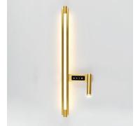 MQDLJSE Appliques murales intérieures Ultra-Minces à LED 12W à intensité Variable avec Interrupteur Tactile, pour Chambre et Salon (Or)