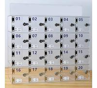 MQDLJSE Casier Mural en Acrylique pour téléphones Portables - Coffre-Fort Transparent à 25 emplacements pour Bureaux et usines - Armoire sécurisée pour appareils électroniques