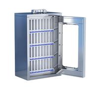 MQDLJSE Coffret Mural Robuste en Acier Inoxydable pour téléphone Portable avec Serrure, idéal pour Les écoles, Les usines et Les Entreprises. Design Portable 36 x 19 x 49 cm (14 x 7 x 19 p