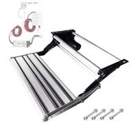 MQDLJSE Escaliers de Camping-Car, marches électriques automatiques/manuelles avec éclairage, pour Camping-Car, Caravane, 150 kg/330 lbs (Couleur : Automatique, Taille : Simple Niveau)