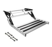 MQDLJSE Escaliers de Camping-Car, marches électriques automatiques/manuelles avec éclairage, pour Camping-Car, Caravane, 150 kg/330 lbs (Couleur : Manuel avec éclairage, Taille : Simple ni