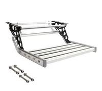 MQDLJSE Escaliers pour Camping-Car, marches électriques automatiques/manuelles avec éclairage, pour Camping-Car, Caravane, 150 kg/330 lbs (Couleur : Manuel sans éclairage, Taille : Simple