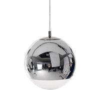 MQDLJSE Lampe à Suspension en Verre à LED, Lampe à Suspension en Boule de Verre argentée, Lustre à LED pour Restaurant, Salon, Bar, Lampe de Plafond Simple et Moderne en Boule de Verre (ta