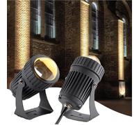 MQDLJSE Lampe de Paysage - Spots rotatifs, projecteurs LED Longue portée AC85-265 V, projecteur à Faisceau étroit étanche IP65, Support réglable à 180°, Appliques murales d'extérieur (Roug