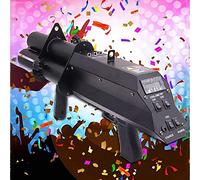 MQDLJSE Lanceur de confettis sans Fil, Machine à confettis électrique, Lanceur électronique à Trois Coups avec LED pour événements spéciaux, fêtes, Clubs, Mariages, Concerts