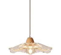 MQDLJSE Lustre Japonais Silencieux, Lampe Suspendue à Une tête E27, luminaires en métal et Verre à Fleurs, Suspension pour Chambre et Salon, Lampe de Plafond à LED