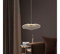 MQDLJSE Lustre LED doré en Acrylique pour Hall d'entrée, Haut Plafond, escalier, Suspension Simple, 3 Lampes, Fleurs de Lotus, Feuilles, Suspension pour Cuisine, îlot, Chambre, Salle à Man