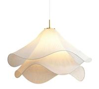 MQDLJSE Lustre rétro en Tissu crème à pétales, luminaire décoratif d'intérieur, idéal pour Un Salon, Une Salle à Manger, Une Chambre à Coucher ou Une Cuisine.